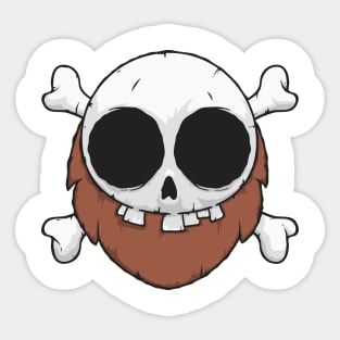 Beard Skull Sticker